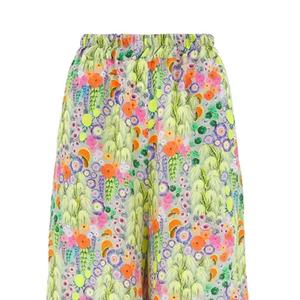 Pantalones de Algodón Casuales con Estampado Floral, Talla Grande, Estilo Flapper, para Mujer, Verano, Pierna Ancha, Transpirables, Fabricante de Pijamas - Product Image 2