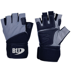 Guantes de Levantamiento de Pesas BLD Antideslizantes y Transpirables de Medio Dedo con Correa de Muñeca Ajustable, Equipo de Gimnasio y Fitness Unisex de Cuero PU - Product Image 1