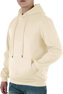 Pull à capuche en polaire en spandex/polyester pour homme avec logo brodé personnalisé, lourd, surdimensionné, d'hiver, à fermeture éclair, respirant, séchage rapide - Product Image 4