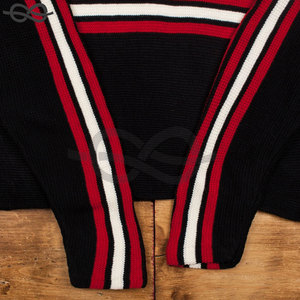 เสื้อสเวตเตอร์ไหมพรมสีน้ำเงินแบบ OEM ไม่มีลาย ซิป ¼  ทรงสตรีทแวร์ สไตล์ยูนิเซ็กส์ ลำลอง  แบบสวมหัว  ระบายอากาศได้ดี - Product Image 3