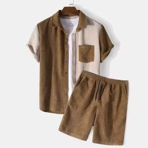 Prix de gros grande taille imprimé personnalisé automne été ensemble de costume court coupe-vent léger ensemble de short en maille respirant à séchage rapide - Product Image 1