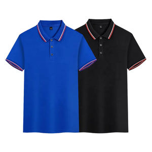 OEM Golf décontracté en polyester pour hommes pour polos couleur de base manches courtes uniforme logo personnalisé broderie respirant 3D Plaid Jers - Product Image 1