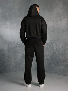 Ensemble de survêtement ample en molleton de coton épais 600 GSM pour homme, comprenant un sweat à capuche et un pantalon de survêtement, modèle oversize uni et vierge - Product Image 2