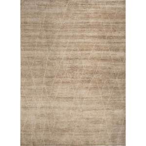 พรมขนสัตว์ถักมือสีเบจน้ำตาล ขนาด 10 มม. ลายแบบนามธรรม สำหรับห้องนั่งเล่น พรมปูพื้นห้องโถงรูปทรงสี่เหลี่ยมผืนผ้า - Product Image 1