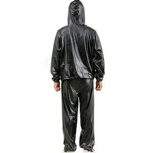 Fabricant professionnel de combinaisons de sauna coupe-vent en nylon/polyester sur mesure avec couleur et logo personnalisés, unisexe, vente en gros - Product Image 2