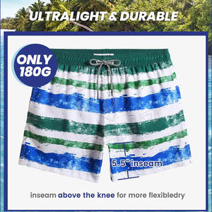 Nouveau Style Shorts de bain Oem hommes doux natation embarquement imprimé troncs d'eau Gym court décontracté plage Shorts de bain pour hommes - Product Image 5