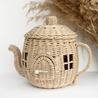 Nouvelle Arrivée Maison de Poupée pour Enfants Jouets Meilleure Vente Maisons de Poupées Miniatures en Forme de Théière Maison de Poupée en Osier Théière Maison
