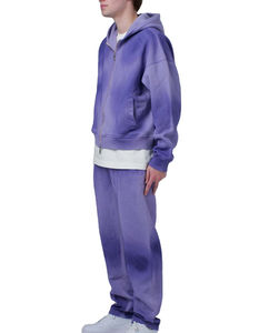 Couleurs personnalisées, impression numérique, broderie OEM, polyester/coton léger, respirant, streetwear, lavage à l'acide, sweat-shirt d'hiver, deux - Product Image 5