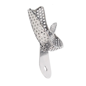 German Stainless Steel <b>Dental</b> Impression Trays Upper Lower Teeth Holder <b>Dental</b> Impression Buckets Impression Trays - Product Image 2