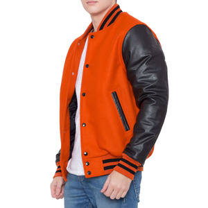 College Baseball veste pour hommes bouton Up Style contraste couleur manches raglan Top qualité fait hommes laine Varsity vestes - Product Image 3