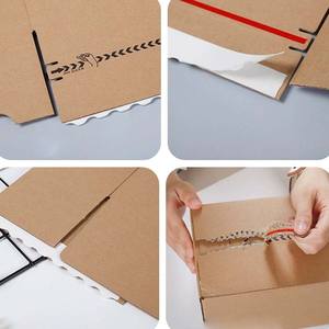 سعر معقول تنافسي ، خط سحاب ورقي مضلع ، صناديق لوازم شحن كرتونية للبريد - Product Image 2