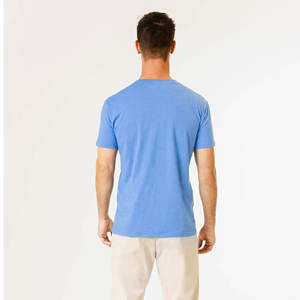 Adulto 100% algodón azul de alta calidad camiseta Unisex para hombre básico liso en blanco camiseta para hombre - Product Image 3