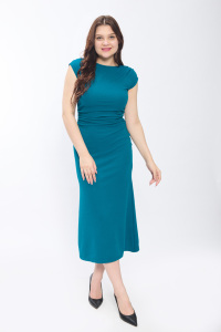 <b>Stylish</b> Women <b>Indo</b> <b>Western</b> Midi <b>Dress</b> with Cap Sleeves and Side Slit One Piece Bodycon Fit for Party and Cocktail in Bulk - Product Image 4