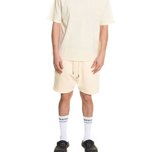 Shorts de sport pour hommes en coton éponge avec logo personnalisé, style hip-hop, populaires, streetwear, shorts de sport surdimensionnés, essentiels pour hommes - Product Image 2