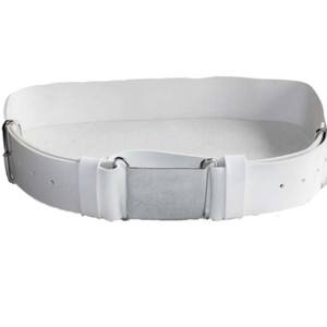 White Matt PVC Parade Belt complete with Chrome Buckles - Product Image 2