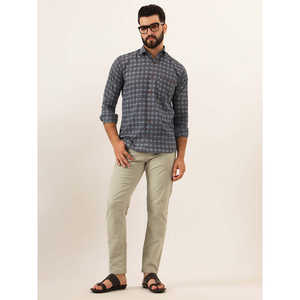 MILLENNIAL MEN Chemise décontractée en pur coton imprimé multicolore coupe régulière pour homme - Product Image 3