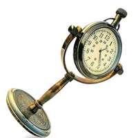 Support de Horloge de Bureau/Table en Laiton Vintage |   Horloge en métal rétro de style antique pour le salon, la cuisine, la décoration de la maison |   Alimenté par batterie