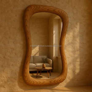 KALATRI Large Art Deco <b>Mirror</b> Eco-Friendly Handmade Modern Abstract Decorative Bathroom Wall Accent - Product Image 4