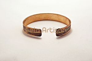 Handmade <b>Copper</b> Cuff Bracelet Pure <b>Copper</b> Brass Iron Healing Fashion <b>Bangles</b> for <b>Men</b> Women Magnets Included Direct From Nepal - Product Image 6