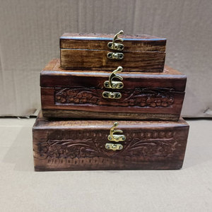 Handmade Eco-Friendly Wood Trinket <b>Box</b> Unique Gift Idea <b>for</b> Jewelry <b>Storage</b> Decorative Inlaid Polished Wall Signs Wooden Crafts - Product Image 2