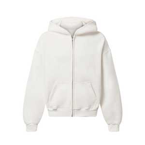 เสื้อมีฮู้ดผ้าคอตตอนมีซิปสไตล์สตรีทผ้า100% ปักตามสั่งเป็นมิตรกับสิ่งแวดล้อมรุ่นเฮฟวีเวตป้องกันการหดตัวแบบหลวม - Product Image 6