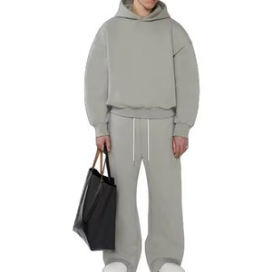 Sudadera con capucha en blanco y Jogger de alta calidad 100 _ Traje de sudor de algodón Trajes de sudor gruesos Chándal personalizado con logotipo en ZOHAN CREATIONS - Product Image 2