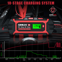 Chargeur de batterie GOOLOO S4 pour moto/voiture - Automatique, sans entretien, cycle profond, 12V 4A, batterie au plomb, écran LCD, protection IP65