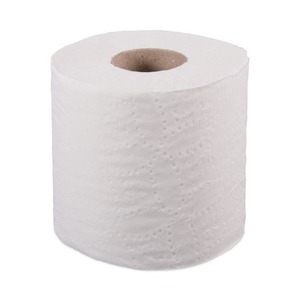Papier toilette en rouleau jumbo Boardwalk 1 pli, résistant et doux, jetable dans les fosses septiques - 96 rouleaux/carton, blanc - Product Image 2