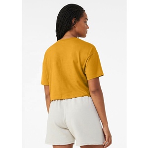 Bella + Canvas Fashion Ladies 'Jersey recortada camiseta Color mostaza 6482 MUJERES JERSEY CROP camiseta transpirable - Product Image 3