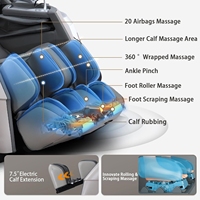 Fauteuil de massage avec détection de santé, technologie Air Walking, fauteuil de massage électrique inclinable pour tout le corps avec gravité zéro
