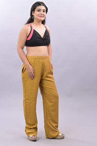 Women's Cotton Harem Pants Comfortable Free-Size <b>Baggy</b> Loungewear Elastic Waist Breathable Summer Free-Size Plain Custom Logo - Product Image 2