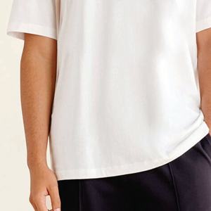 T-shirts pour hommes en coton 100% respirant de qualité supérieure, logo personnalisé, streetwear, coupe ample, tissu doux, mode moderne - Product Image 4