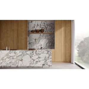 Plans de travail personnalisés pour cuisines et salles de bain, en porcelaine et pierre naturelle, marbre de Carrare Calacata pour projets hôteliers, découpe préfabriquée - Product Image 1