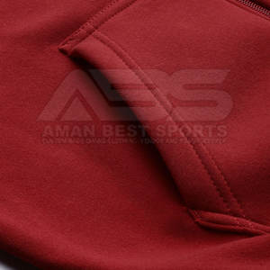 Survêtement d'entraînement pour homme, hiver, à capuche, uni, 100% coton, respirant, séchage rapide, avec cordon de serrage - Product Image 4