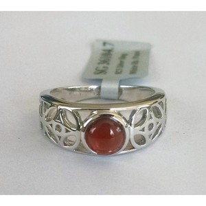 Shah Gems Women's Natural <b>Garnet</b> <b>Ring</b> in 925 Sterling <b>Silver</b> Rhodium Plated Fine Jewelry for Everyday Wear - Product Image 2