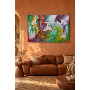Impression sur toile Fida Green Red Three Whirling Dervishes in a Vortex - Product Image 2