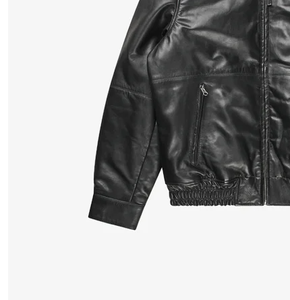 Cuir de mouton de mode pour hommes de style High Street avec col en fourrure de mouton d'origine et veste en peluche de 150 grammes - Product Image 6