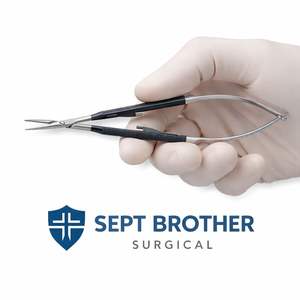 Micro-ciseaux Castroviejo incurvés 11 cm |   Ciseaux ophtalmiques et de microchirurgie |   Sept Brother Surgical - Product Image 4