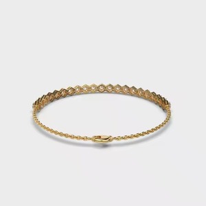 Bracelet de tennis classique en or 14K délicat Bijoux en diamant Moissanite Cadeau parfait pour les amateurs de bracelets de tennis - Product Image 4