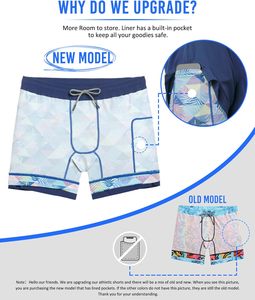 Custom Athletic Mesh <b>Shorts</b> <b>with</b> Compression Liner <b>Phone</b> <b>Pocket</b> Sporty Style for Workout Sports Fitness Gym Running Jogging - Product Image 3
