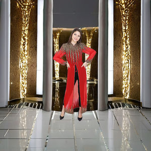 Vêtements pour femmes Robe de soirée longue de luxe de haute qualité Bodycon Elegant Beads Sequin Pattern Embroidery Evening Vacation Gown Wear - Product Image 1