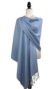 Sky Blue Kashmiri Wool <b>Shawl</b> Handcrafted Winter <b>Wrap</b> Soft Stylish Wool Stole for <b>Women</b> Traditional Ethnic Fashion - Product Image 4