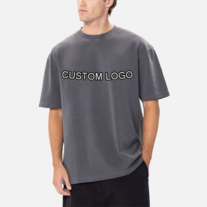 T-shirt en coton délavé à l'acide pour homme, best-seller, impression personnalisée, broderie, manches courtes - Product Image 1