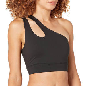 OEM personalizado un hombro Crop Sujetador deportivo para las mujeres de primera calidad gimnasio desgaste Fitness desgaste sujetador - Product Image 2