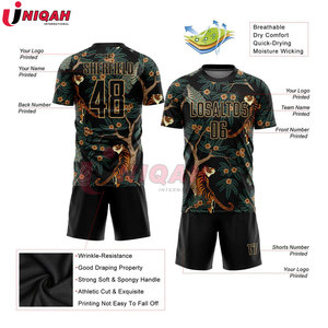Camisetas de fútbol de poliéster 100% hechas a medida de alta calidad, uniformes de fútbol hechos a medida para entrenamiento deportivo de niños, técnicas lavadas - Product Image 6