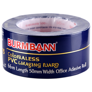 Ruban adhésif d'emballage en PVC incolore BURMANN, longueur 66 m, largeur 50 mm, rouleau adhésif de bureau - Product Image 3