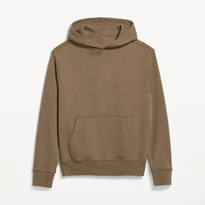 Personalizable hombres 100% algodón peso pesado pulóver Sudadera con capucha Invierno Polar con capucha estilo bordado térmico liso teñido - Product Image 6
