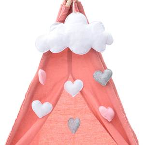 Tienda de campaña infantil rosa ROBINCOOL, tipi Montessori plegable para uso en interiores y exteriores, tienda de juegos estilo indio - Product Image 6