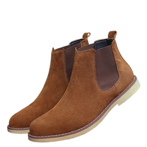 Vente en gros d'usine de bottes Chelsea élastiques classiques décontractées pour hommes confortables et chics conception de cheville Chukka PU léger - Product Image 3