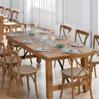Modern Style Pine Folding Farm Tisch: Hochwertige Großhandel Esszimmer möbel Fabrik-Preis für Häuser, Hotels